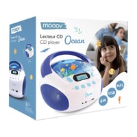 Mooov Ocean 477170 CD player portabil pentru copii - USB, AUX-IN, difuzor - albastru/alb 6