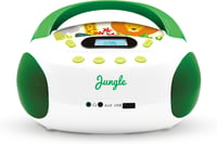 mooov Jungle CD lejátszó gyerekeknek, USB, AUX-IN, hordozható - zöld/fehér 2