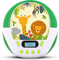 mooov Jungle CD lejátszó gyerekeknek, USB, AUX-IN, hordozható - zöld/fehér 5