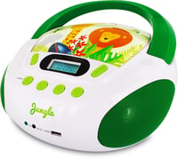 mooov Jungle CD lejátszó gyerekeknek, USB, AUX-IN, hordozható - zöld/fehér 3