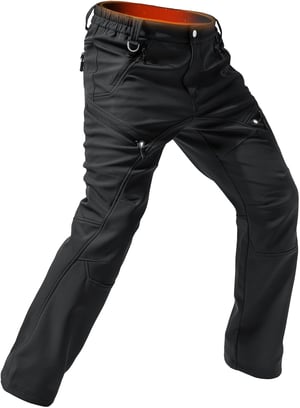 Pantaloni de schi pentru bărbați Moosehill, impermeabili, din softshell, cu căptușeală călduroasă