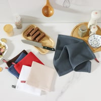 Kuchynské utierky Moosfor, 100 % bavlna, 6 ks, 32 x 72 cm, mäkké a savé, prémiové utierky na riad, čistiace utierky, čierne 7