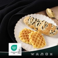 Kuchynské utierky Moosfor, 100 % bavlna, 6 ks, 32 x 72 cm, mäkké a savé, prémiové utierky na riad, čistiace utierky, čierne 3