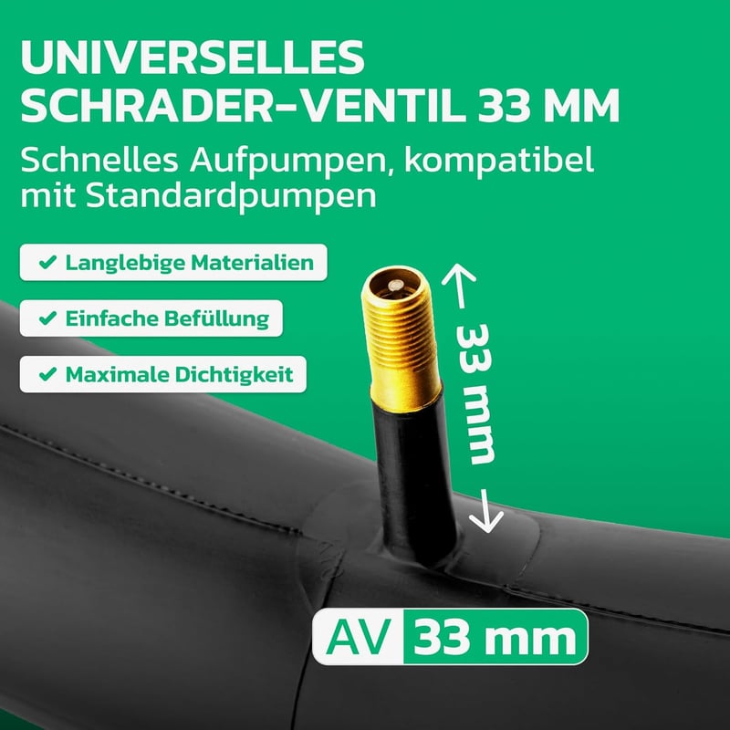 MOOVMOOV 2 db 20 x 4.0 fat bike belső gumi 100-406 Schrader AV 33 mm egyenes szelepheggyel hegyikerékpár elektromos kerékpárhoz