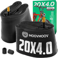MOOVMOOV 2 db 20 x 4.0 fat bike belső gumi 100-406 Schrader AV 33 mm egyenes szelepheggyel hegyikerékpár elektromos kerékpárhoz 1