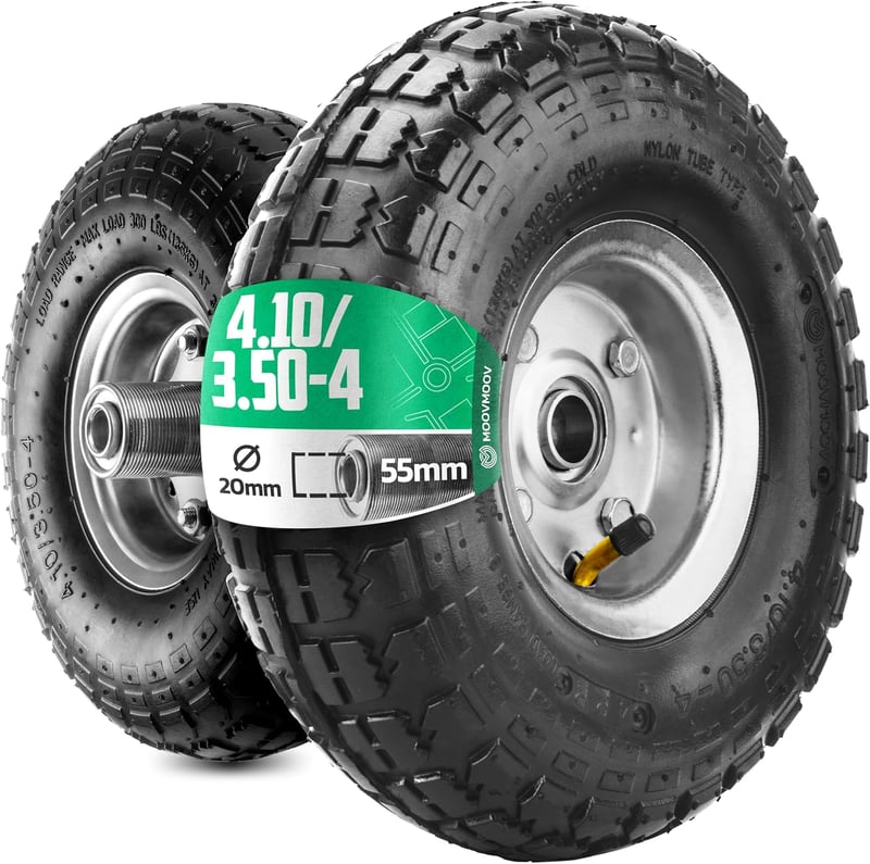 MOOVMOOV 4.10/3.50-4 Pneumatikus Kerék 55mm Agy 20mm Furat - 2db Szett