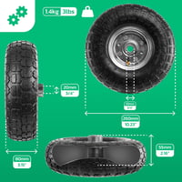 MOOVMOOV 4.10/3.50-4 Pneumatikus Kerék 55mm Agy 20mm Furat - 2db Szett 3