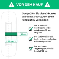 MOOVMOOV 4.10/3.50-4 Pneumatikus Kerék 55mm Agy 20mm Furat - 2db Szett 2