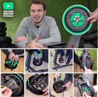 MOOVMOOV 8,5×2 Defektmentes Tömör Gumi Szett Xiaomi Rollerhez - 3 Szerelőrúddal, Elektromos Roller Alkatrész, Kerékcsere Készlet 3