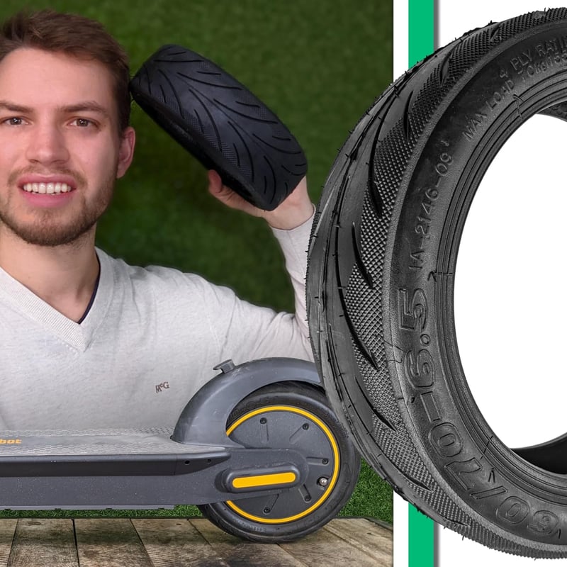 MOOVMOOV Tömlő Nélküli Gumiabroncs 10" Ninebot G30 Max Rollerhez - 60/70-6.5 Méretű Defektgátló Géllel és Szeleppel