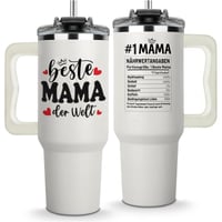 MOPDHU Termo šalica sa slamkom i ručkom 1,18 L - Poklon za Majčin dan, rođendanski i božićni poklon za mamu 1