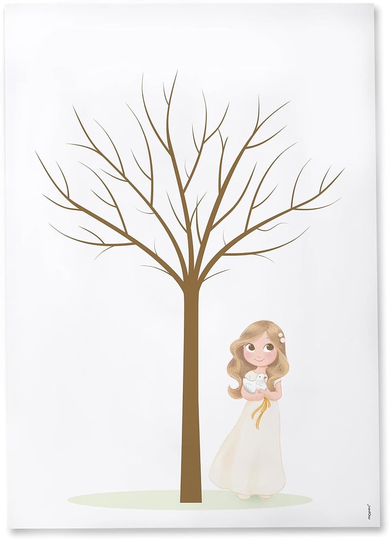 Mopec Lány Első Szentáldozás Galamb Lábnyom Film 29,5 x 42 cm