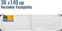 MoPei 2az1-ben Alumínium Munkaplattform Magasságállítható 36x140cm Horganyzott 2