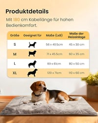 MORA PETS futo elektromos kutya es macska futesi tapet 89 x 61 cm 30 60 C 5 idozito mod moshato futesi palya 6