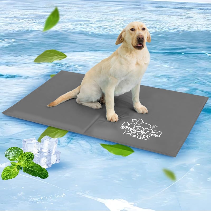 Mora Pets géles hűtőmatrac kutyáknak és macskáknak, kék - XL 120x80 cm