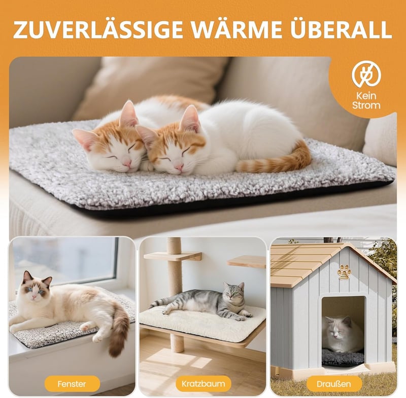 Mora Pets Önmelegítő Macskatakaró 61x46cm, Elektromosság Nélkül, Csendes