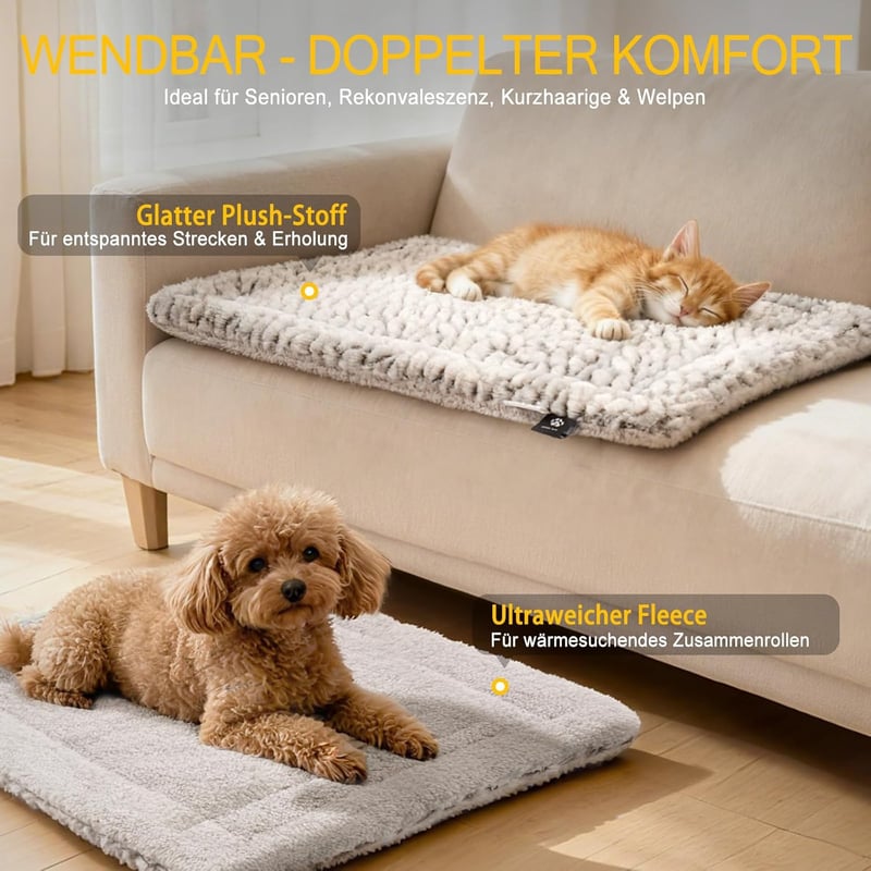 Mora Pets Önmelegítő Macskatakaró, Elektromosság Nélküli, Puha Kétoldalas 70x46cm