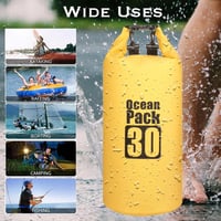 MORAINJAY 30L sárga vízálló táska hosszú vállpánttal kempinghez rafting úszáshoz 4