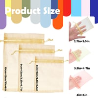 MORAINJAY Arany Organza Ajándéktasak 100db - 9x12cm Ékszertasak Húzózsinórral - Esküvői, Karácsonyi, Születésnapi Csomagolás 2