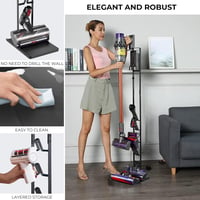 MORANGO Dyson porszívó tartó V15 V12 V11 V10 V8 V7 V6 DC sorozat - kerekekkel, fali tároló 5