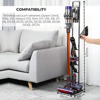 MORANGO Dyson porszívó tartó V15 V12 V11 V10 V8 V7 V6 DC sorozat - kerekekkel, fali tároló 2