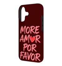 Husă iPhone 17 More Amor Por Favor Designs cu citat despre iubire - Citat Amor Por Favor cu model inimă 2