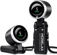 Mini ventilator portabil Morelax Turbo, 5 viteze cu afișaj LED, 4000 mAh, reîncărcabil prin USB, negru, pentru activități în aer liber, călătorii 1