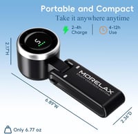 Mini ventilator portabil Morelax Turbo, 5 viteze cu afișaj LED, 4000 mAh, reîncărcabil prin USB, negru, pentru activități în aer liber, călătorii 4