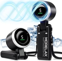 Mini ventilator portabil Morelax Turbo, 5 viteze cu afișaj LED, 4000 mAh, reîncărcabil prin USB, negru, pentru activități în aer liber, călătorii 3