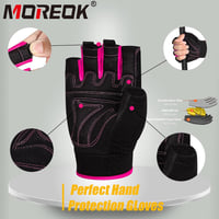 MOREOK Edzőkesztyű 3mm Gel Párnázott Férfi Női Erőedzés Súlyemelés 4