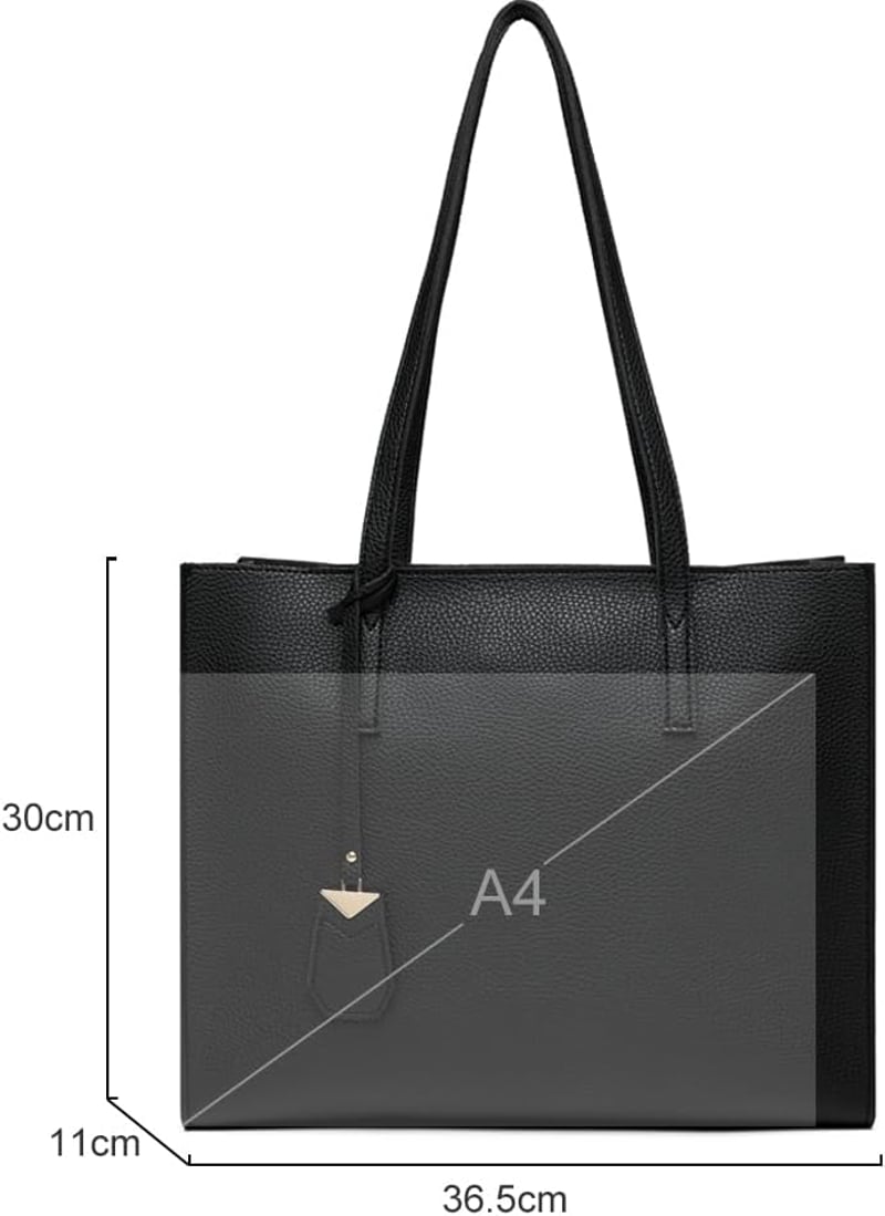 MORGLOVE nagy női shopper táska cipzárral iskolához munkához