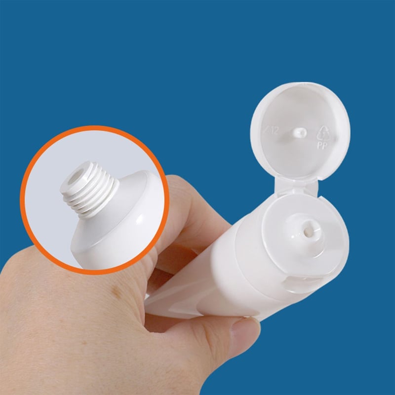 MORICOH 5db Fehér Utazó Tubus 100ml Tölthető Kozmetikai Tartály Krém Lotion Sampon - 100 ml