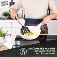 Keramická panvica Moritz & Moritz s pokrievkou 26 cm – bez PFAS, PFOA a PTFE – Nepriľnavá panvica na vyprážanie – Na všetky typy sporákov – Béžová 6