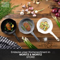 Keramická panvica Moritz & Moritz s pokrievkou 26 cm – bez PFAS, PFOA a PTFE – Nepriľnavá panvica na vyprážanie – Na všetky typy sporákov – Béžová 9