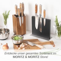 Suport magnetic pentru cuțite Moritz & Moritz, negru - Suport magnetic puternic pentru cuțite în bucătărie, bloc de cuțite modern și care economisește spațiu (fără cuțite) 8
