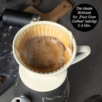 Moritz & Moritz porculanski trajni filter za kavu, veličina 2 – višekratni držač filtera – kompatibilan s Melitta 1x2 vrećicama – za 2-3 šalice – bijeli 5