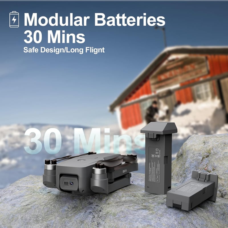morlyrctooy IDEA16 Drón 4K Kamerával, Kefementes Motorral, 40 km/h Sebesség, 5 GHz WiFi FPV, Szélálló, 2 Akkumulátor, Kezdőknek és Haladókna