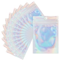Pungi Mylar Morocket, 120 bucăți, punguțe holografice mici, 7x10 cm, pungi lucioase strălucitoare pentru cadouri și depozitare 1