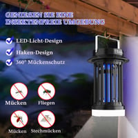 Lampă electrică anti-țânțari Morole USB cu lumină LED, capcană pentru insecte pentru interior și camping, negru 2