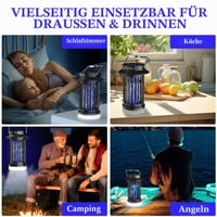 Lampă electrică anti-țânțari Morole USB cu lumină LED, capcană pentru insecte pentru interior și camping, negru 7
