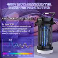 Lampă electrică anti-țânțari Morole USB cu lumină LED, capcană pentru insecte pentru interior și camping, negru 4