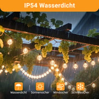 Set 25 Becuri LED Morotty G40 E12, 1W 2700K Alb Cald, Filament Globe Transparent, Rezistent la Apă IP54, 230V, pentru Grădină, Terasă, Balcon, Petrecere 6