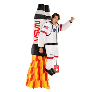 Nafukovací kostým rakety pre dospelých Morph, jetpack, astronaut, karnevalový halloweensky kostým