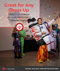 Nafukovací kostým rakety pre dospelých Morph, jetpack, astronaut, karnevalový halloweensky kostým 6