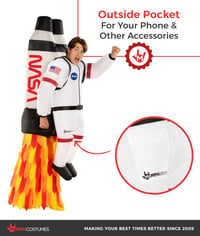 Nafukovací kostým rakety pre dospelých Morph, jetpack, astronaut, karnevalový halloweensky kostým 2