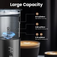 Morpilot 4az1-ben elektromos tejhabosító 240ml rozsdamentes acél 6