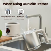 Morpilot 6 az 1-ben elektromos tejhabosító, 130-500 ml, 600 W, rozsdamentes acél 6