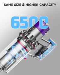 Morpilot 6500 mAh akkumulátor Dyson V10 SV12 porszívóhoz 2