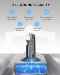 Morpilot Dyson V10 SV12 csereakku 8000 mAh - 2 szűrővel 4