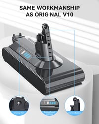 Morpilot Dyson V10 SV12 csereakku 8000 mAh - 2 szűrővel 5